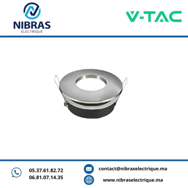 V-TAC SPOT ETANCHE ROND IP65 SATIN