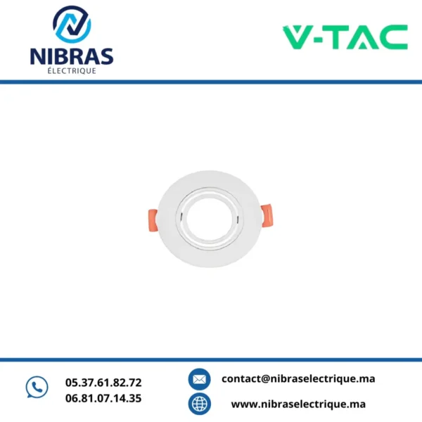 V-TAC SPOT MR11 PVC ORIENTABLE RD WHITE