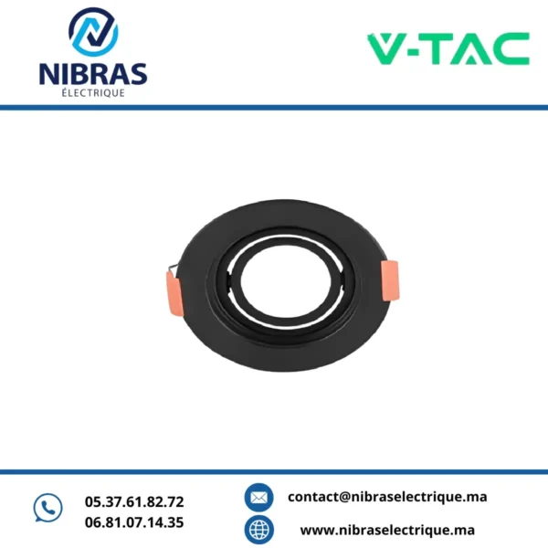 V-TAC SPOT MR16 PVC ORIENTABLE RD BLACK