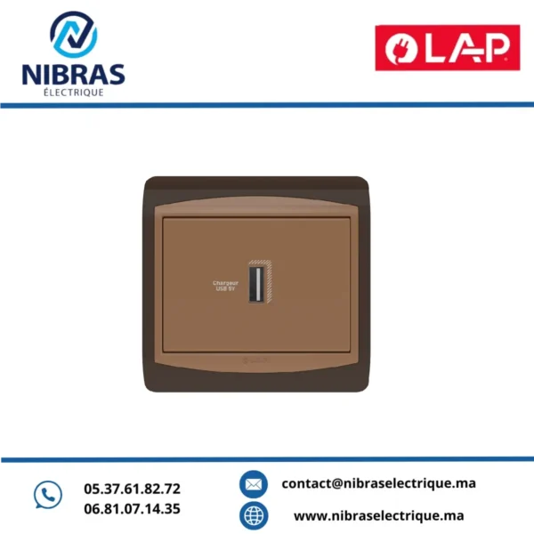 CHARGEUR USB SIMPLE GALAXY MARRON