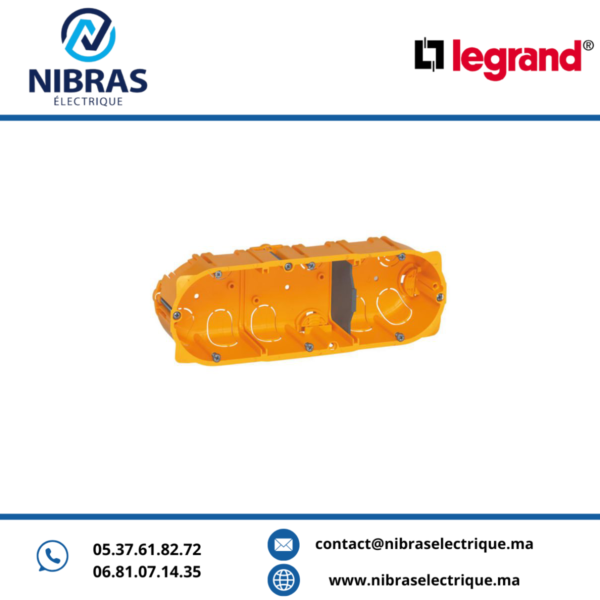 BOÎTE MONOPOSTE BATIBOX POUR CLOISONS SÈCHES 3 POSTE