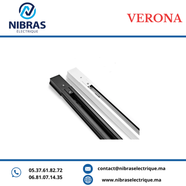 VERONA RAIL 220V 1M BLACK