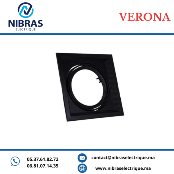 VERONA SPOT AR111-1 CARRE NOIR