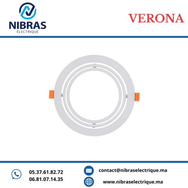 VERONA SPOT AR111-1 ROND BLANC