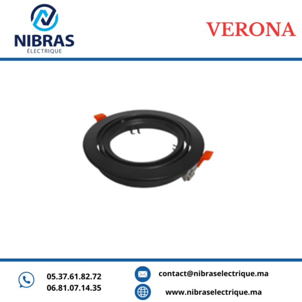 VERONA SPOT AR111-1 ROND NOIR