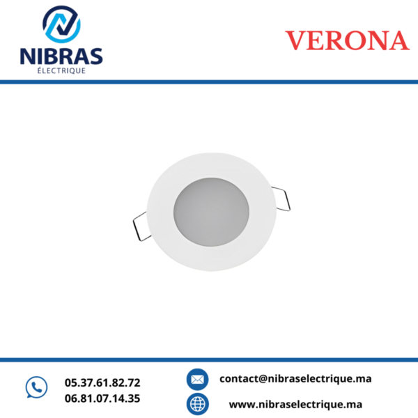 VERONA SPOT ETANCHE WL-111 ALUMINIUM RD WH