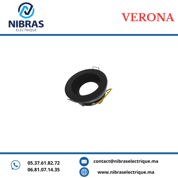 VERONA SPOT ETANCHE WL-112 ROUND BLACK