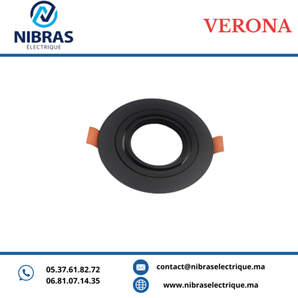 VERONA SPOT WL-001 ALUMINIUM ROND BLACK