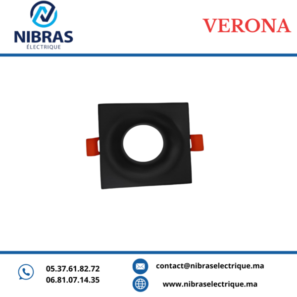 VERONA SPOT WL-004 ALUMINUIM SQ BLACK