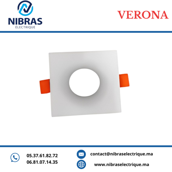 VERONA SPOT WL-004 ALUMINUIM SQ WHITE