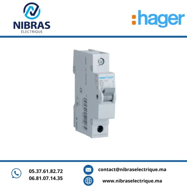 DISJONCTEUR 1P 3KA B-10A 1M HAGER