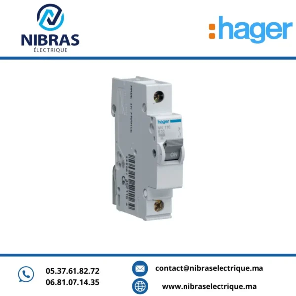 DISJONCTEUR 1P 3KA B-16A 1M HAGER