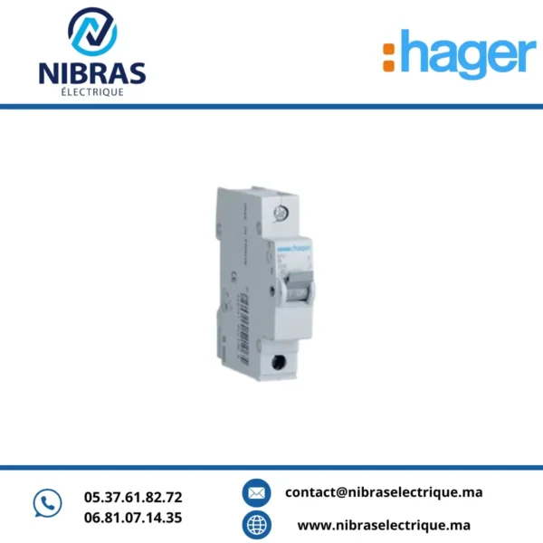 DISJONCTEUR 1P 3KA B-25A 1M HAGER