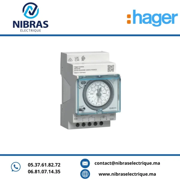HORLOGE INTERRUPTEUR HORAIRE 24H - A/RES -16A-230V 120H HAGER