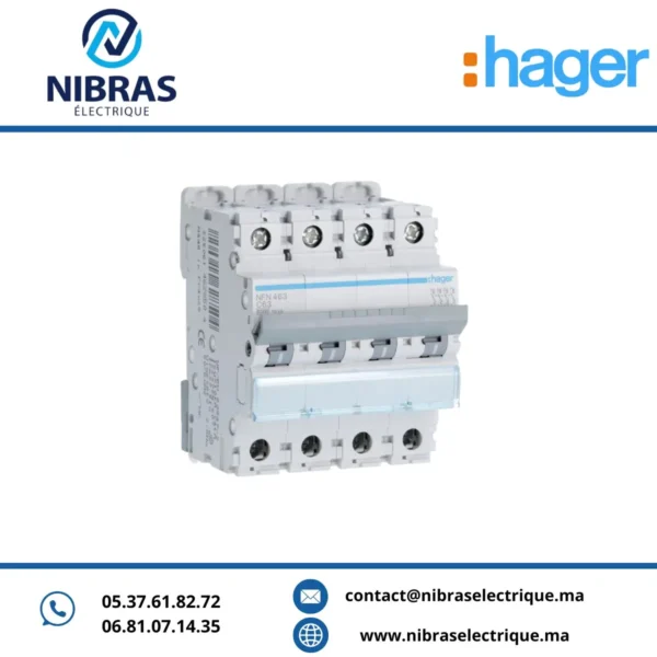 DISJ 4P 63A 6/10KA C NF463 HAGER