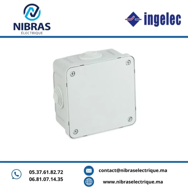 BOITE ETANCHE 100*100 AVEC VENTOUSES INGELEC