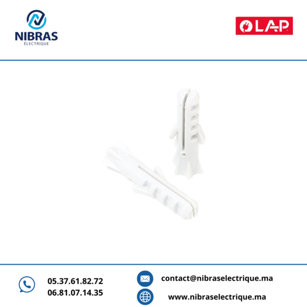 CHEVILLE EN PLASTIQUE 014 BLANC LAP (Boite de 25 pcs)