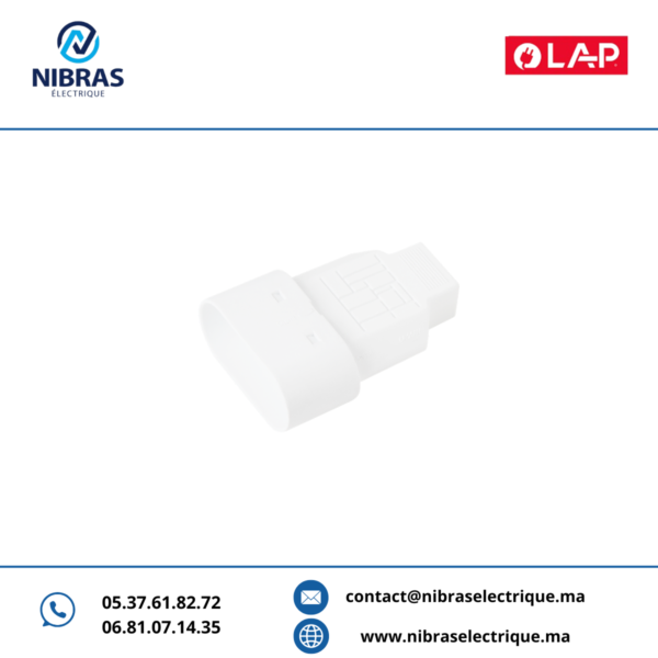 FICHE 2P FEMELLE LAP BLANC