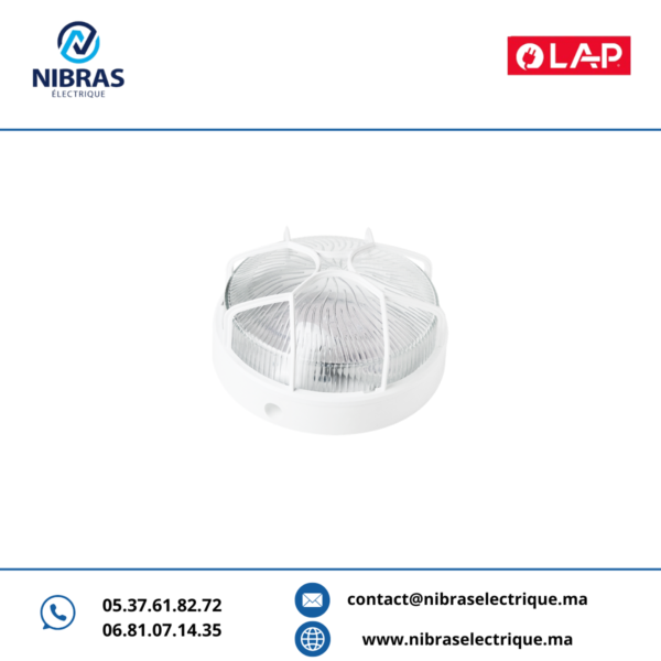 HUBLOT ROND A DIFFUSEUR EN VERRE BLANC B22