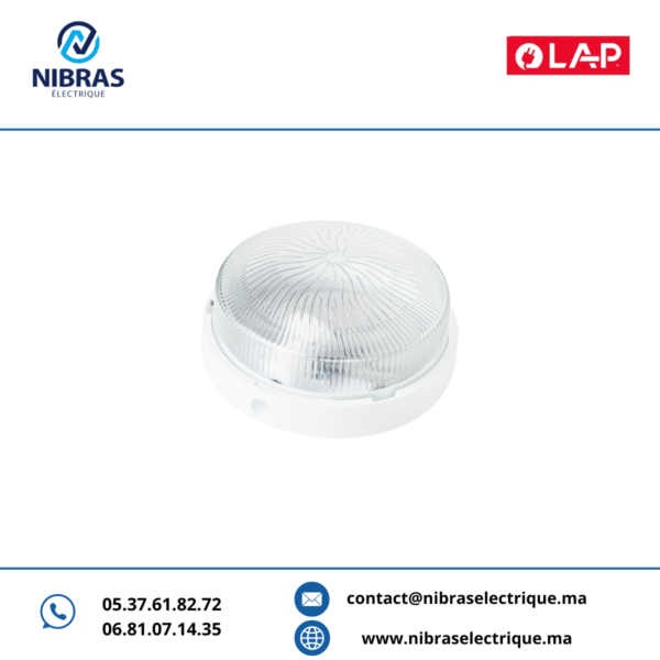 HUBLOT ROND A DIFFUSEUR EN VERRE BLANC E27