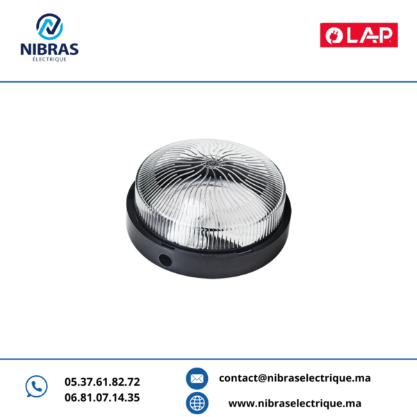 HUBLOT ROND A DIFFUSEUR EN VERRE NOIR