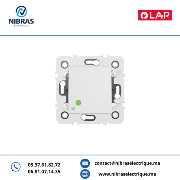 POUSSOIR A BASCULE LUMINEUX LED Millenium BLANC