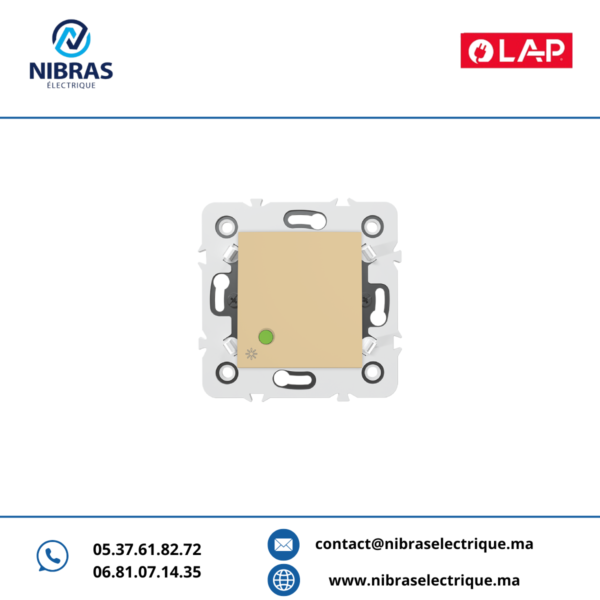 POUSSOIR A BASCULE LUMINEUX LED Millenium CAPPUCCINO