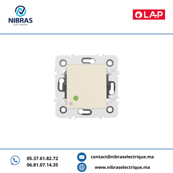 POUSSOIR A BASCULE LUMINEUX LED Millenium MARFIL