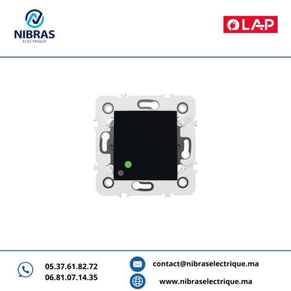 POUSSOIR A BASCULE LUMINEUX LED Millenium NOIR