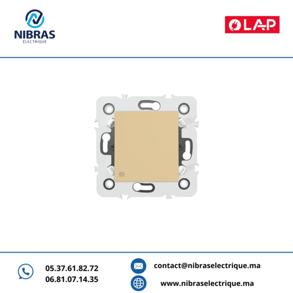 POUSSOIR A BASCULE NON LUMINEUX Millenium CAPPUCCINO