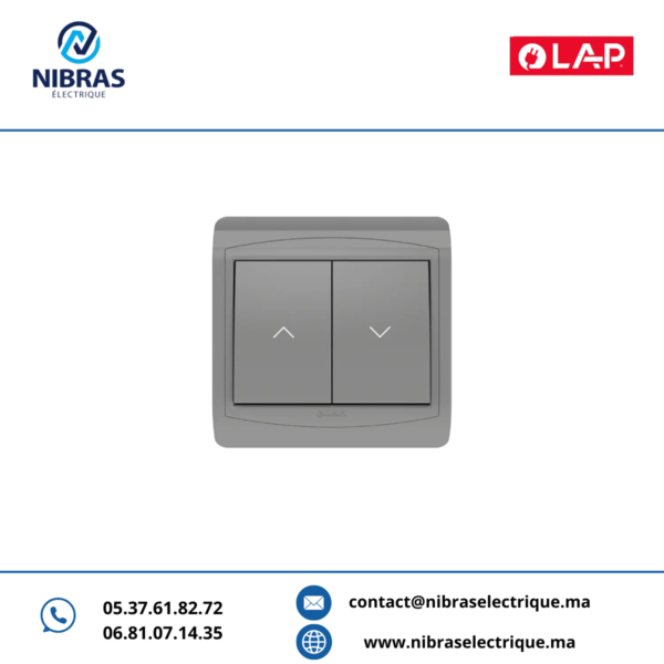 POUSSOIR INVERSEUR RIDEAUX GALAXY GRIS CLAIR