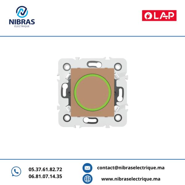 POUSSOIR ROND LUMINEUX LED Millenium MARRON