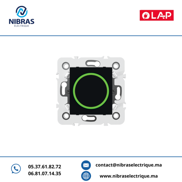 POUSSOIR ROND LUMINEUX LED Millenium NOIR