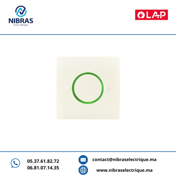 POUSSOIR ROND LUMINEUX LED ORIENT MARFIL