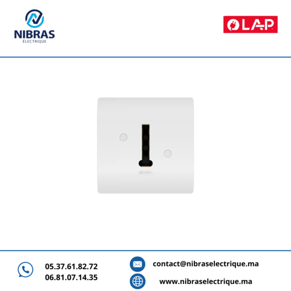 PRISE TÉLÉPHONE 8 BROCHES BLANC