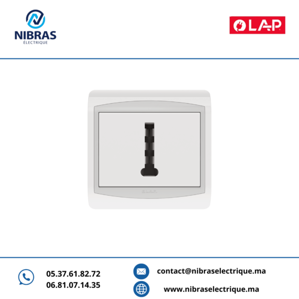 PRISE TÉLÉPHONE 8 BROCHES GALAXY BLANC