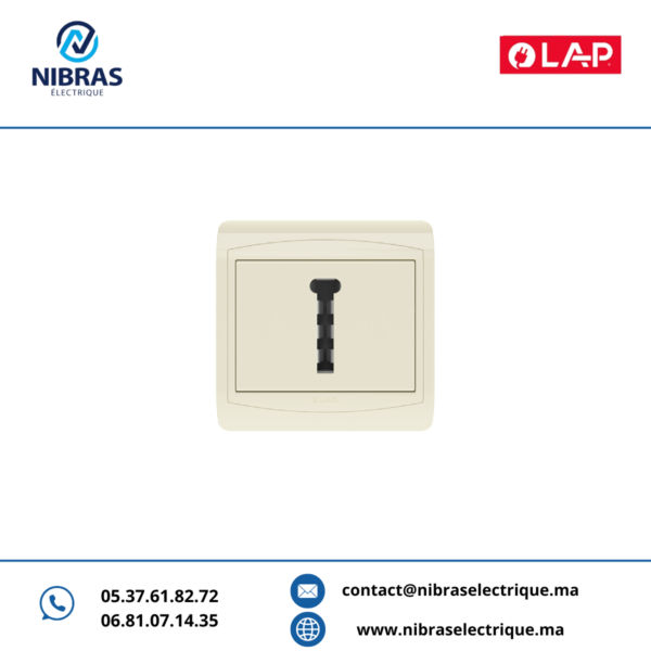 PRISE TÉLÉPHONE 8 BROCHES GALAXY MARFIL