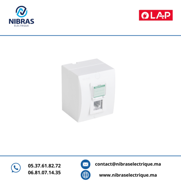 PRISE TÉlÉPHONE RJ12 CAT.3 + OBTURATEUR BLANC