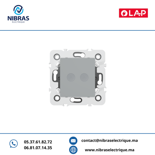 SORTIE DE FIL DOUBLE AVEC BOUCHON GRIS CLAIR