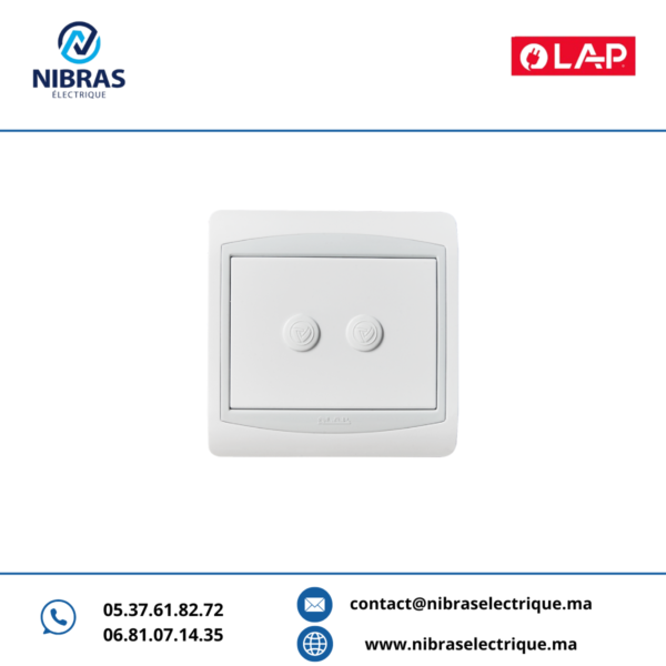 SORTIE DE FIL DOUBLE AVEC BOUCHONS BLANC