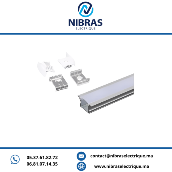 V-TAC PROFILE SLIM ALUMINIUM 3000*24MM*14,2MM MILKY ENC