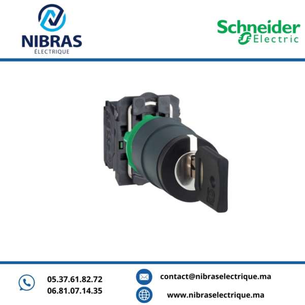 BOUTON TOURNANT 3 POSITION A CLE SCHNEIDER