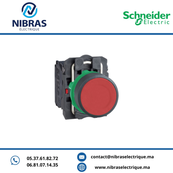 BOUTON POUSSOIR ROUGE SCHNEIDER