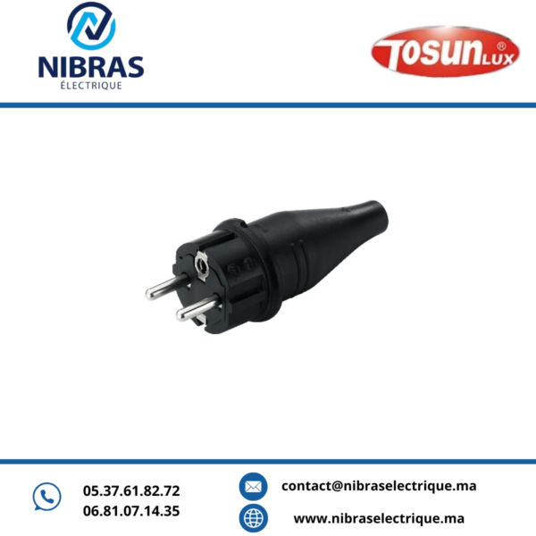 FICHE MALE CAOUTCHOUC