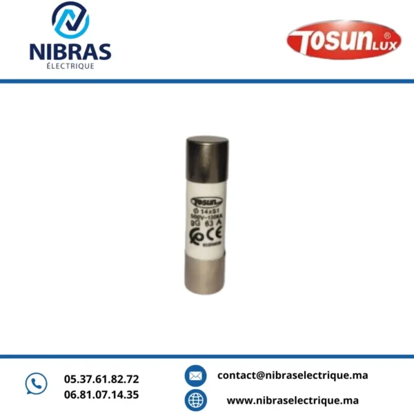 FUSIBLE CARTOUCHE (AM) 14X51 63A TOSUN