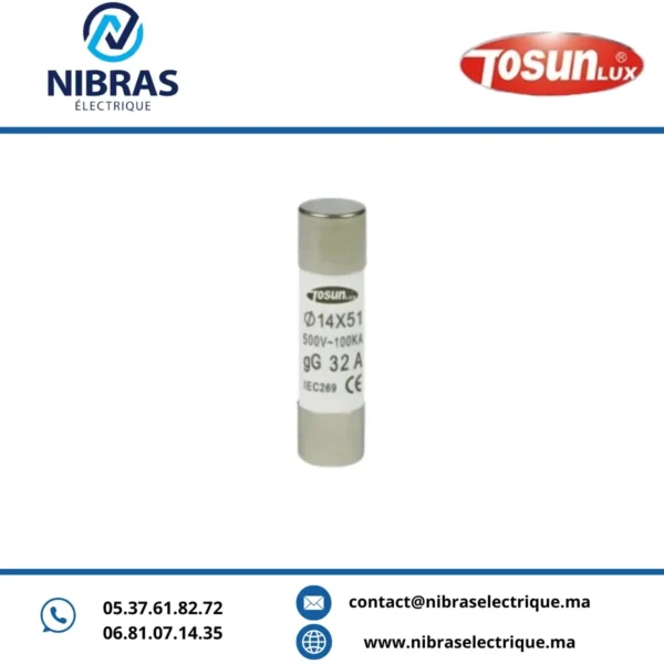 FUSIBLE CARTOUCHE (AM) 14X51 32A TOSUN