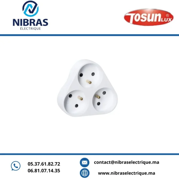 TRIPLE FICHE FZB01/03A 3X16A TOSUN