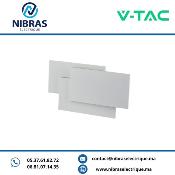 V-TAC APPLIQUE MURALE 12W 3000K IP20 WHITE