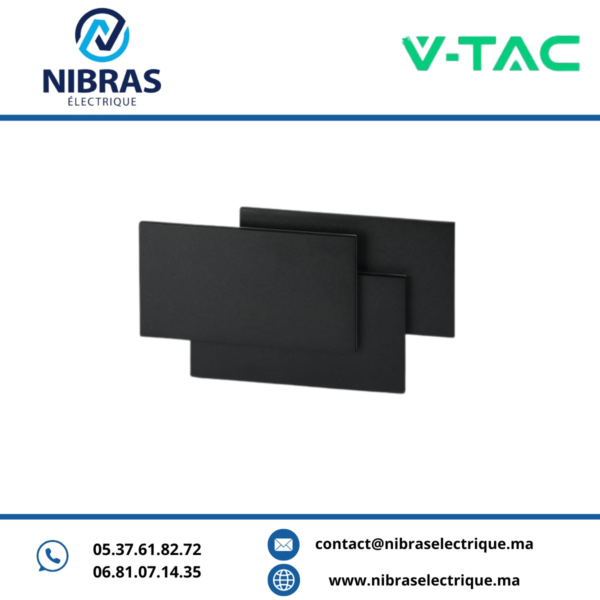 V-TAC APPLIQUE MURALE 12W 3000K IP20 BLACK