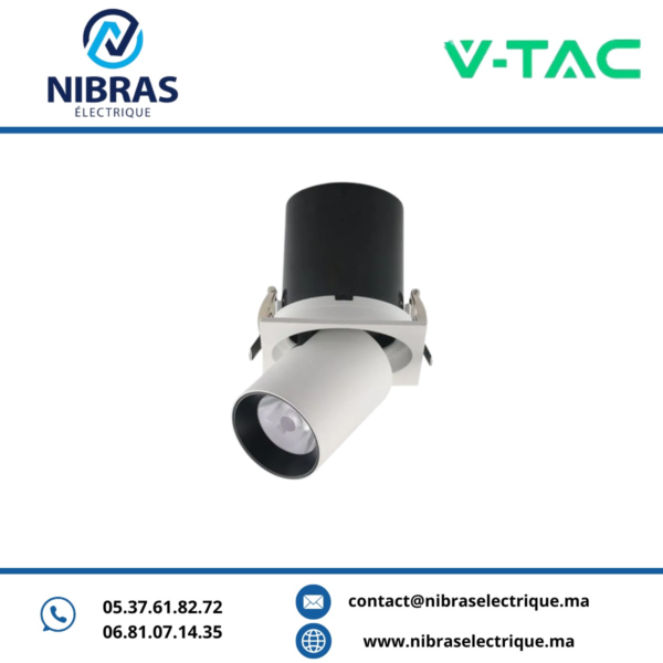 V-TAC SPOT REGLABLE 1*18W 4000K WHITE SAMSUNG CHIP